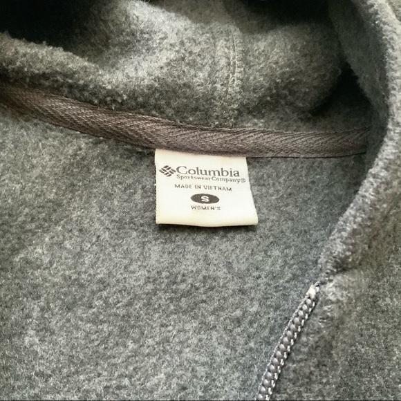 COLUMBIA Gray Fair Isle Fleece Full Zip Hoodie Size Small - Picture 5 of 10